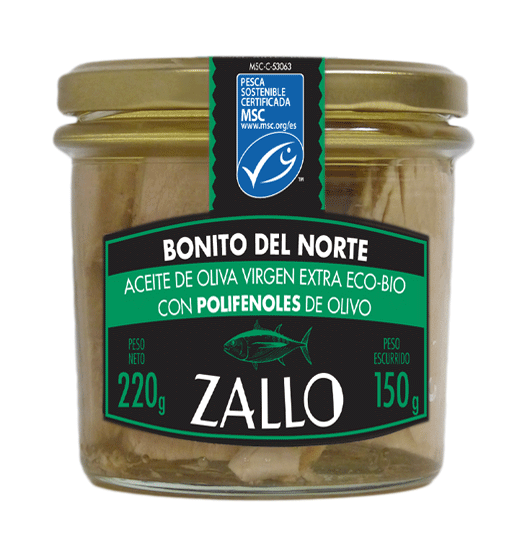 Bonito del Norte ZALLO, en AOVE ecológico con polifenoles de olivo