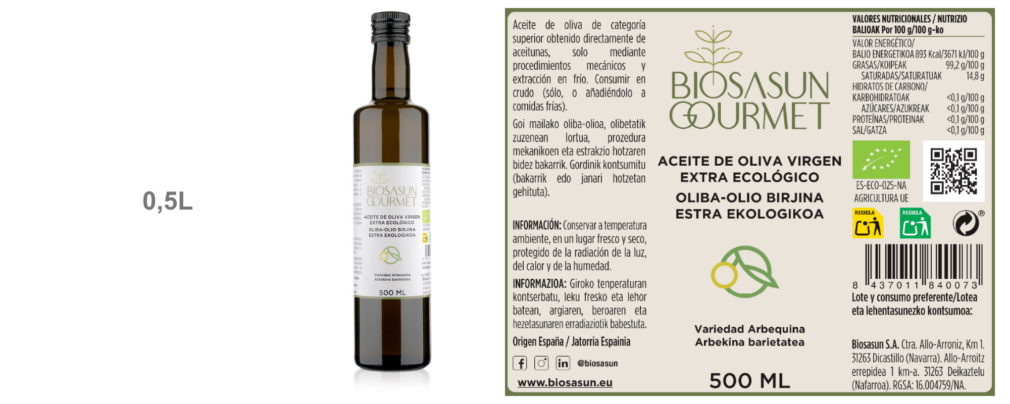 Aceite de Oliva Virgen Extra con Polifenoles variedad Arbequina Aceite de Oliva Virgen Extra con Polifenoles variedad Arbequina