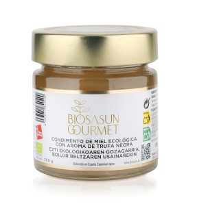 Condimento de miel ecológica con aroma de trufa negra